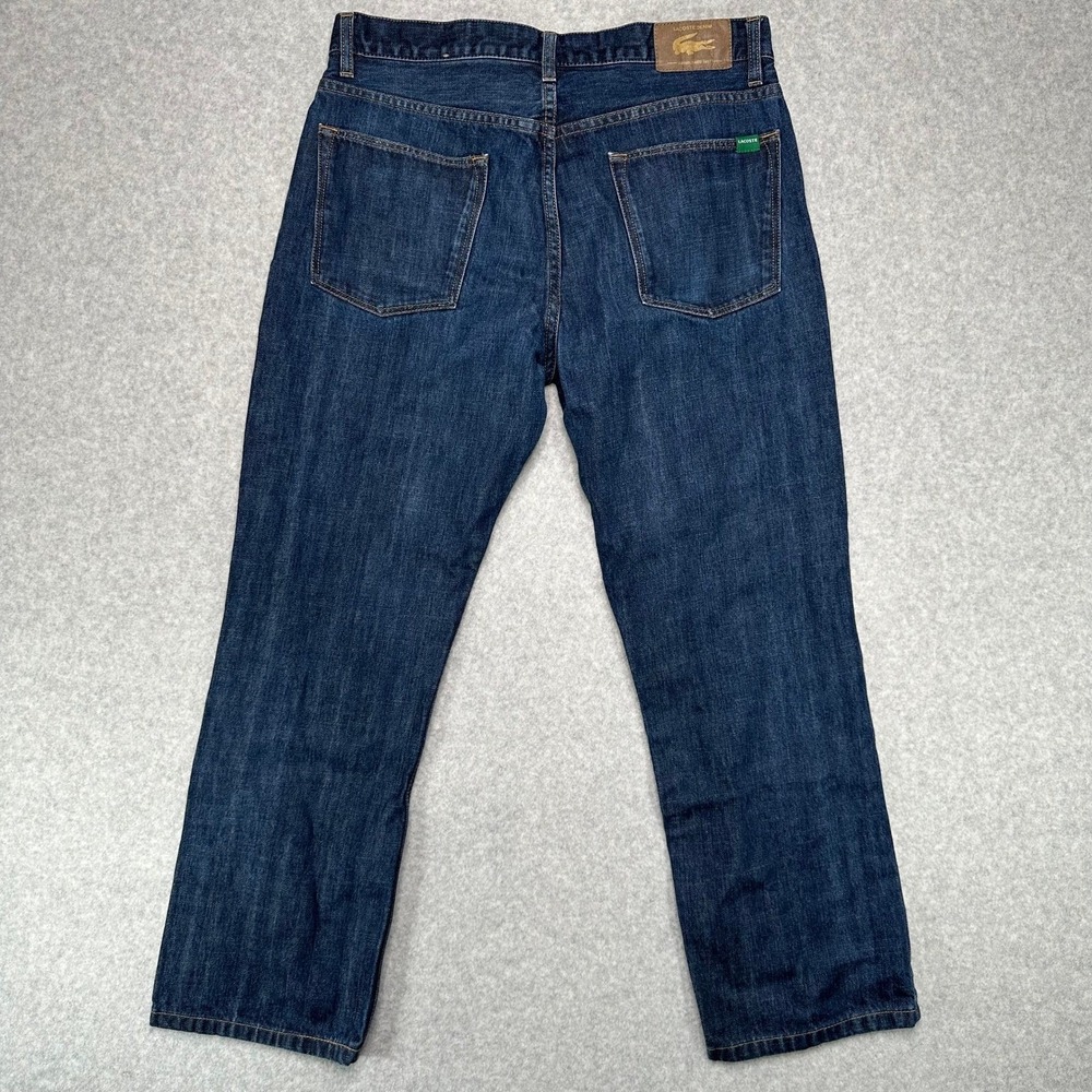 Lacoste Denim Dark Wash Straight Leg Jeans Mens US 33 - Picture 3 of 13